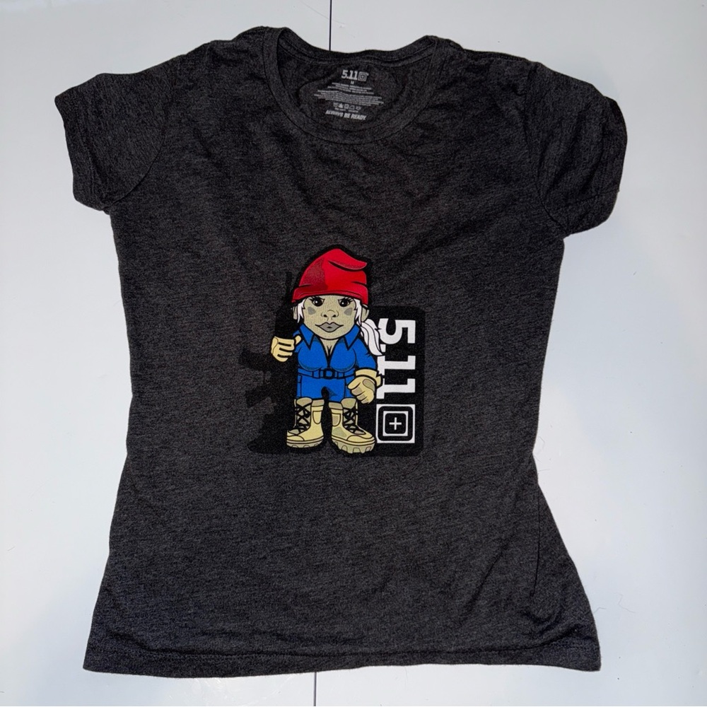 5.11 MISS TACTICAL GNOME T-Shirt Women’s Charcoal Size Medium